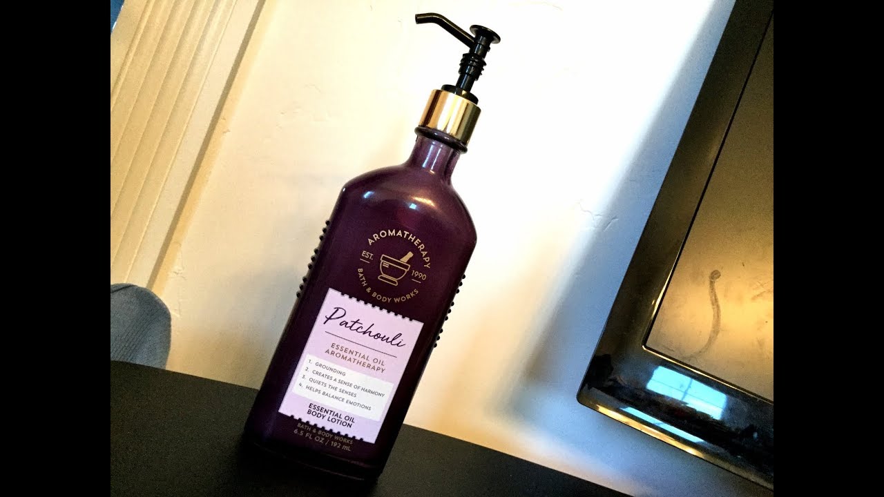 Review Bath & Body Works Aromatherapy Patchouli Essential Oil Body