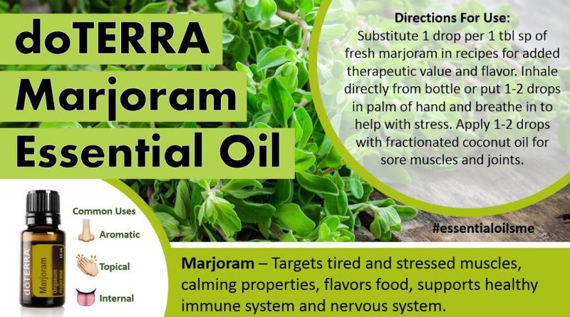 Fantastic doTERRA Marjoram Essential Oil Uses