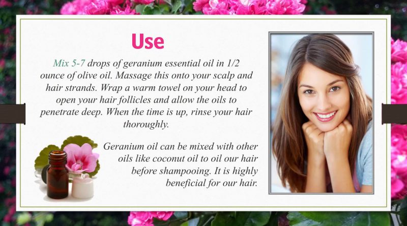 Geranium Essential Oil for Hair Care