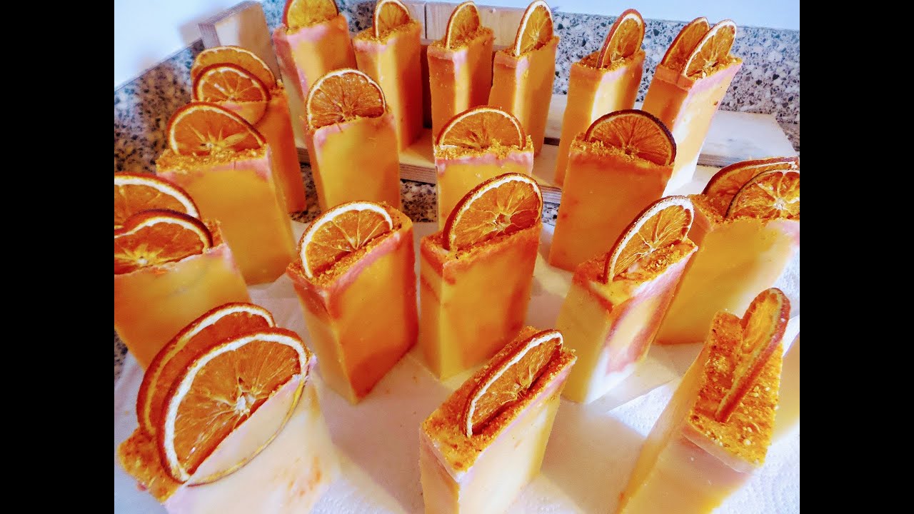 How to Make Orange Soap with Sweet Orange Essential Oil (Easy Soap Making)